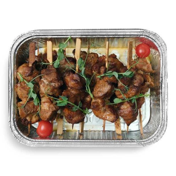 Свиные шашлычки с шашлычным соусом