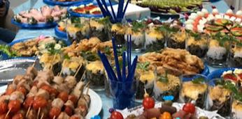 Фуршетный сет с холодными и горячими закусками на 13-15 персон